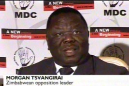 Morgan Tsvangirai- chef de l'opposition  au Zimbabwe