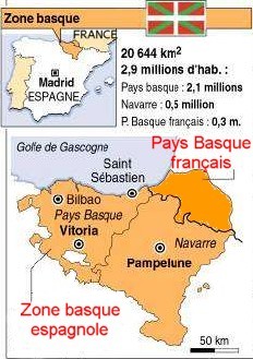 Carte Pays basque- ETA