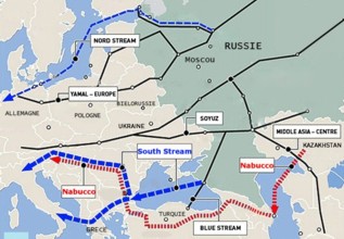 carte acheminement gaz russe