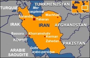 carte de l'Iran 