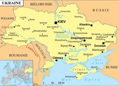 carte de l'Ukraine
